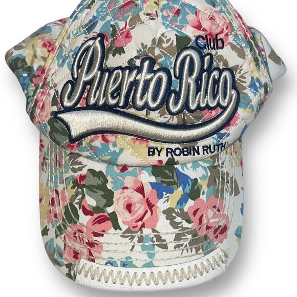 Robin Ruth Puerto Rico Cap Hat Club Floral Snapback Holiday Vacation Souvenir - Picture 11 of 15